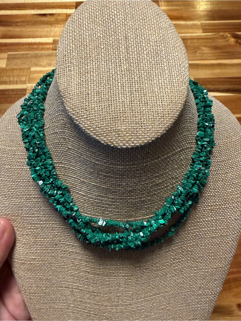 Handcrafted Malachite Chip Necklaces